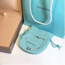 Brățară Tiffany Elsa Peretti cu diamante la metru, cu inimă deschisă, pentru femei, din argint