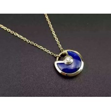 Colier Amulette de Cartier cu diamant Lapis Lazuli în aur galben, aur alb și aur roz