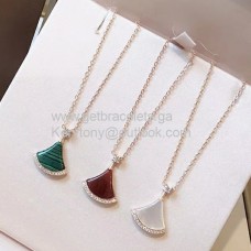 Colier BVLGARI Divas Dream Negru/Alb/Roșu cu Aur Alb și Diamante