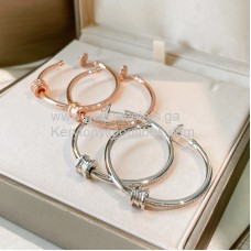 Cercei Bvlgari B.Zero1 din aur alb/aur roz cu diamante AAA