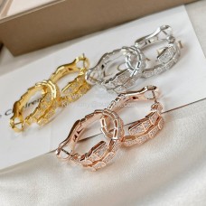 Cercei Bvlgari Serpenti Viper cu diamante pavate, 3 culori perfecte