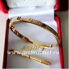 Brățară Cartier Love SM din aur galben cu diamante