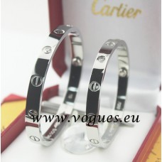  Brățară Cartier aur alb cu 4 diamante