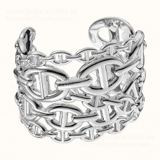 Brățară Hermes Chaine DAncre Enchainee Argint/Aur Galben/Aur Roz la ofertă