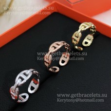 Inel Hermes Chaine DAncre Enchainee în aur alb/aur roz/aur galben