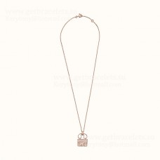Colier Hermes Constance Amulette cu diamante, argint/aur galben/aur roz