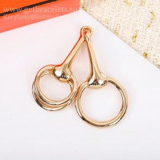 Inel/cataramă Hermes Mors pentru eșarfă, auriu-roz