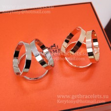 Inel/Cataramă Hermes Trio pentru eșarfă, aur alb/aur galben/aur roz