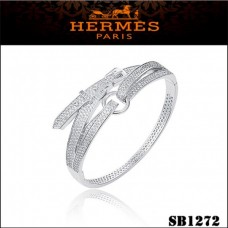 Brățară Hermes Debridee din aur alb cu diamante
