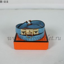 Brățară Hermes Rivale Double Wrap Albastru Aur