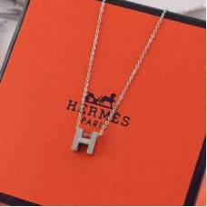 Colier Hermes „H” Zeu Alb
