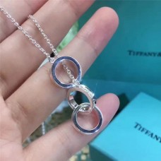 Colier cu pandantiv Tiffany 1837 cu trei cercuri, bijuterii de logodnă pentru femei