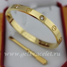  Brățară Cartier Love pentru bărbați și femei din aur galben cu 4 diamante