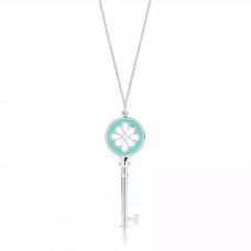 Colier Tiffany Keys Knot Key cu pandantiv din argint sterling, emailat albastru, preț Dubai