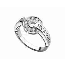 Inel BVLGARI BVLGARI din aur alb cu diamante pavate