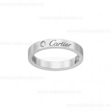 Verighetă Cartier C de Cartier cu diamant din aur alb