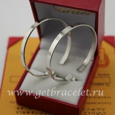 Cercei Cartier Love din aur alb B8028300