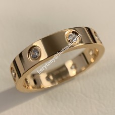 Inel Cartier Love din aur roz de 18K cu 8 diamante