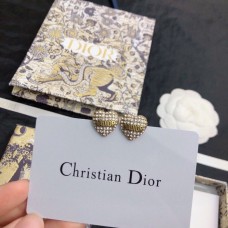 Cercei Christian Dior în formă de inimă J??Adior din alamă pavată cu diamante Bijuterii feminine