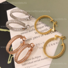 Cercei Van Cleef Arpels Perlee cu 1 rând de diamante