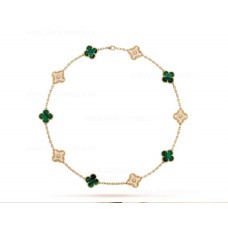 Colier Van Cleef Arpels Perlee Alhambra cu 10 motive și diamante