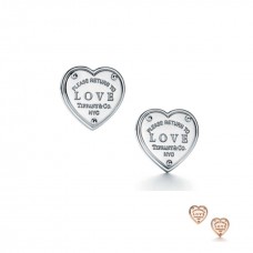 Cercei Tiffany Heart Love cu diamante pentru femei, bijuterii fine