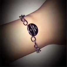 Brățară Tiffany cu lanț gros și etichetă ovală Return To Tiffany, argint sterling, cadou pentru femei