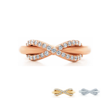 Inel Tiffany Infinity din aur roz Bijuterii moderne America