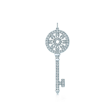 Colier Tiffany Keys cu pandantiv petale și diamante din argint, bijuterii pentru femei