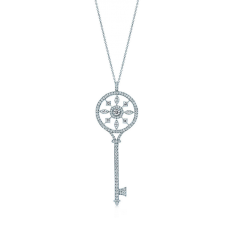 Colier cu pandantiv Tiffany Keys din argint sterling, cu cheie caleidoscop și diamante, vânzare în Malaezia, pentru femei