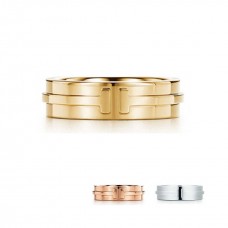 Inele Tiffany cu două T din argint sterling, verighetă unică, vânzare petrecere