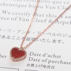 Pandantiv Van Cleef Arpels Sweet Alhambra Heart Cornilian Aur Roz