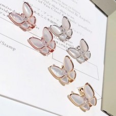 Cercei Van Cleef Arpels Two Butterfly Sidef cu Diamant 3 Culori
