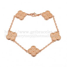 Bratara Van Cleef Arpels Alhambra 5 Motive Aur Roz