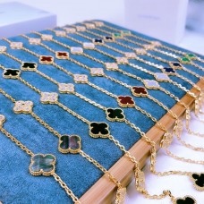 Colier lung Van Cleef Arpels Alhambra 20 motive Sidef cu diamant Mai multe culori