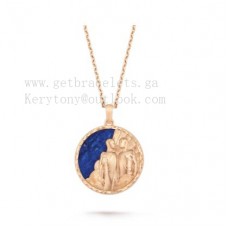 Van Cleef Arpels Zodiaque Colier Lung Geminorum Rose Gold Lapis Lazuli